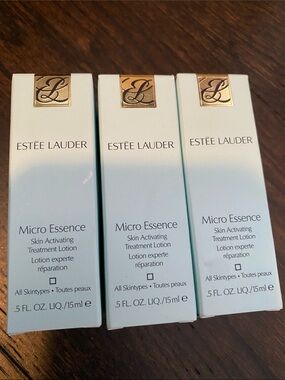 $40 new Estée Lauder Micro Essence Treatment Lotion bundle of 3 travel size